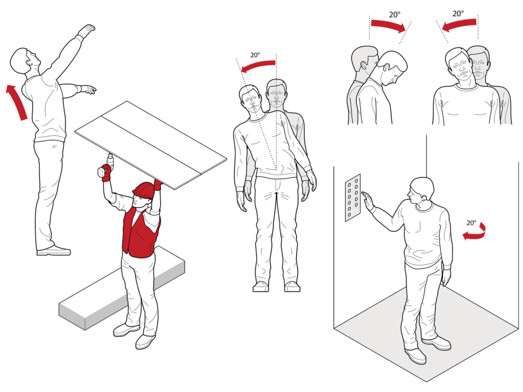 Clear, simple line drawings showing safe work practices for Australian Government publications | Doug Illustration